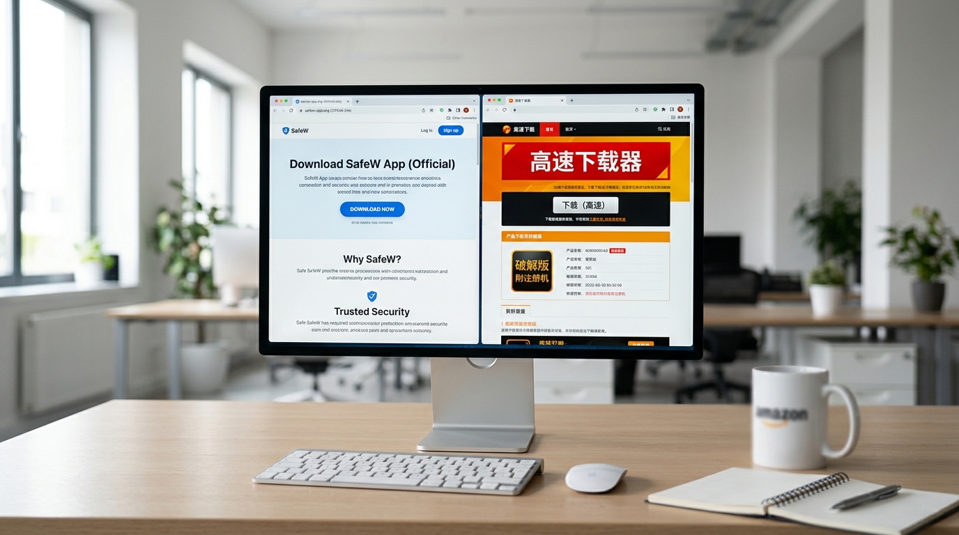 safew下载官方与仿冒站点对比核验