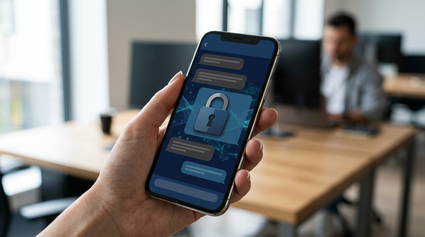 SafeW安全加密聊天端到端加密界面示意图