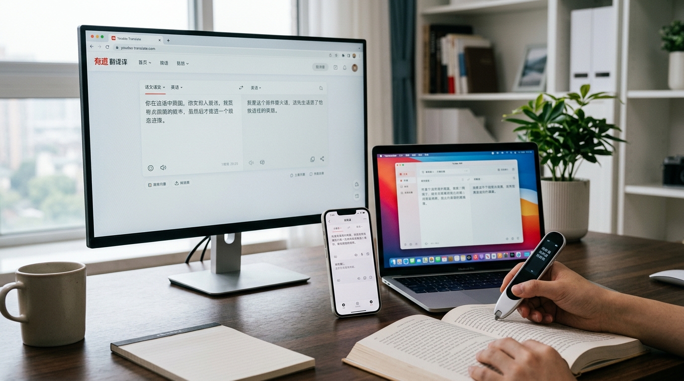 有道翻译多端产品全貌 网页版APP词典笔