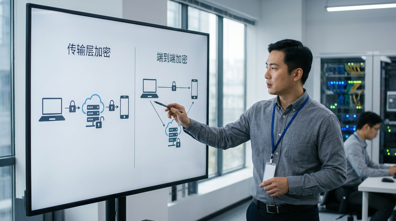 SafeW 端到端加密原理与第三方审计对比图