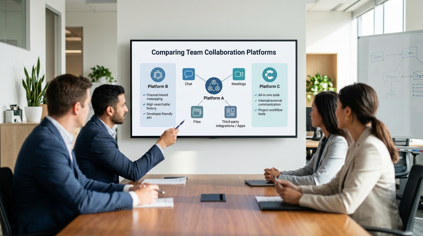 Teams 是什么 与 Slack 钉钉 协同办公定位对比