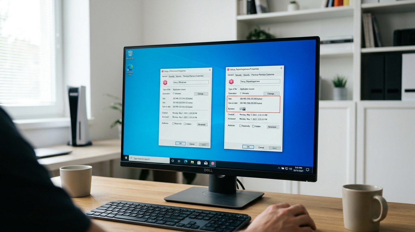 美图秀秀下载 Windows官方安装包与第三方打包版体积对比