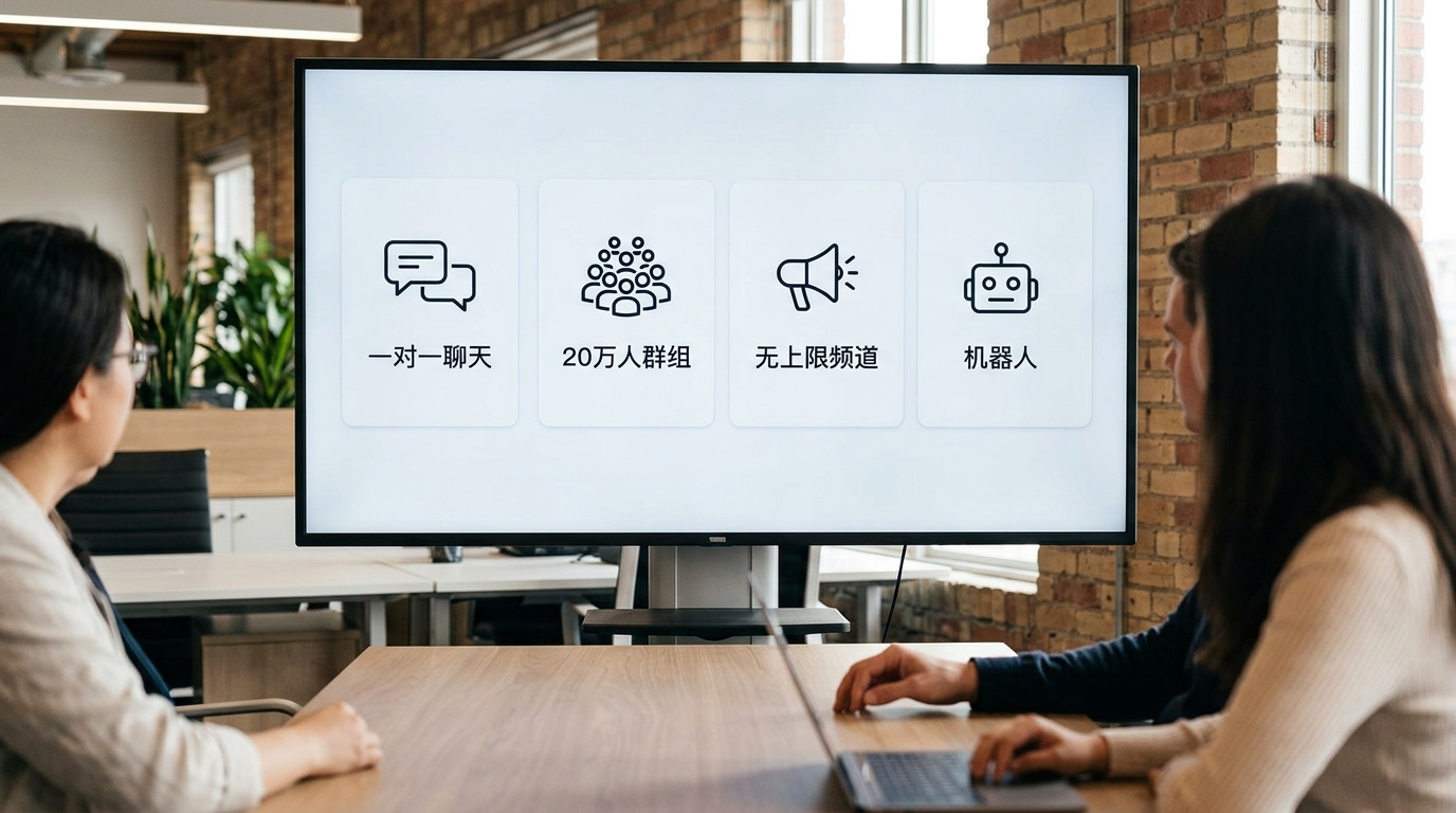Telegram 核心功能模块组成图