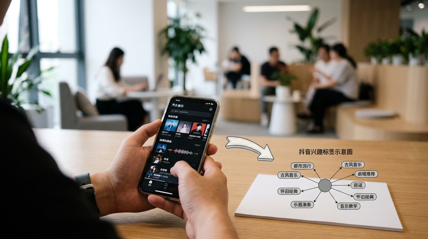 汽水音乐推荐算法与抖音兴趣标签机制图解