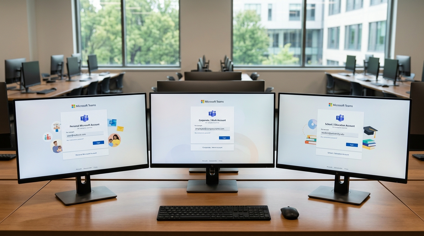 Microsoft Teams下载后个人版企业版教育版账号登录对比