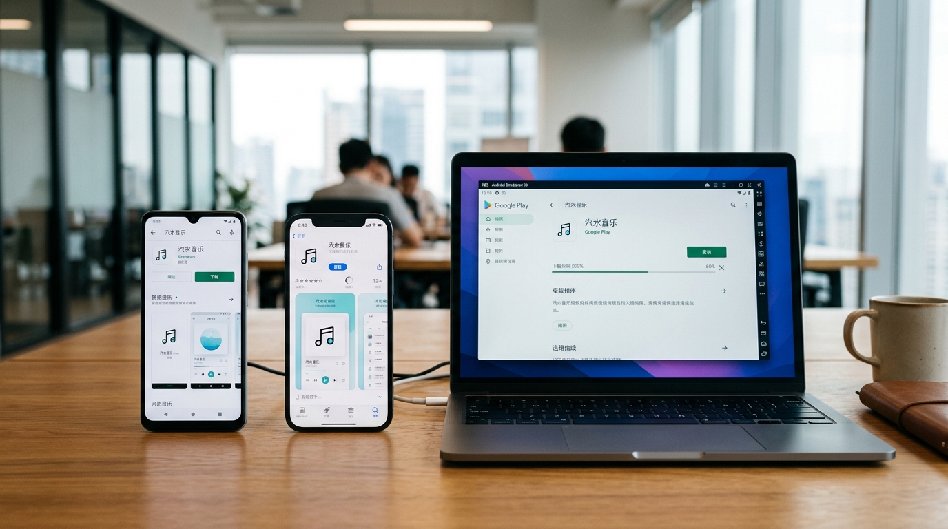 汽水音乐下载三种官方渠道:Android、iOS 与电脑模拟器
