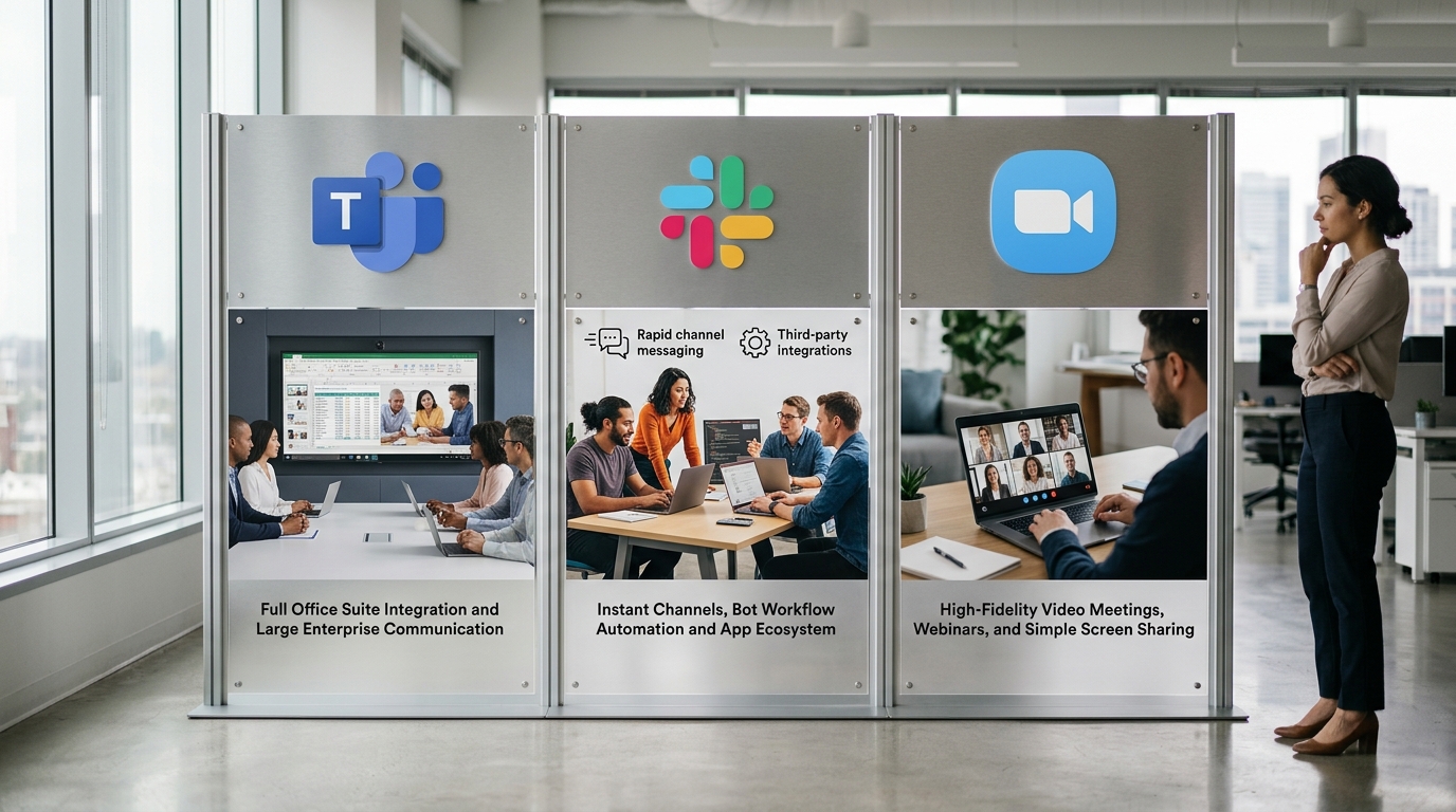 Microsoft Teams 与 Slack Zoom 对比