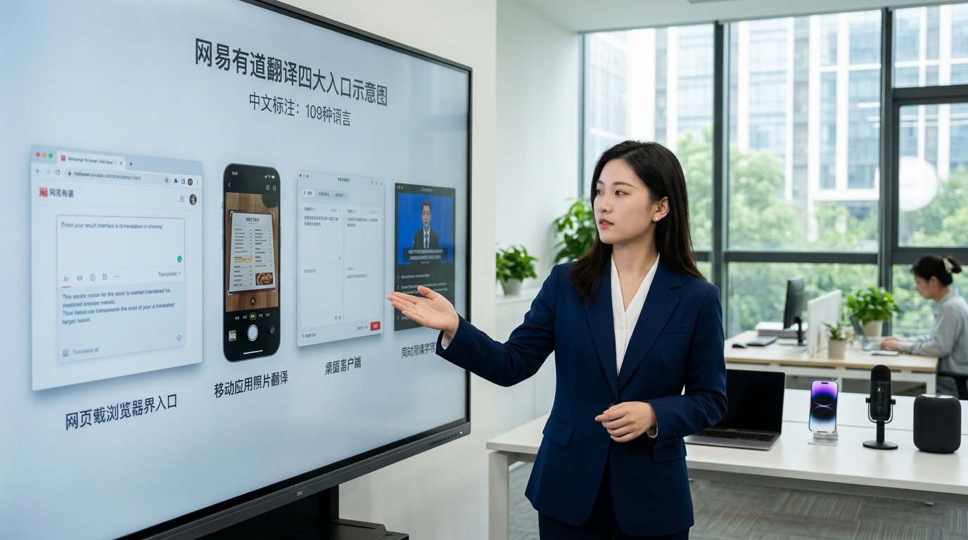 网易有道翻译四大入口与109种语言支持