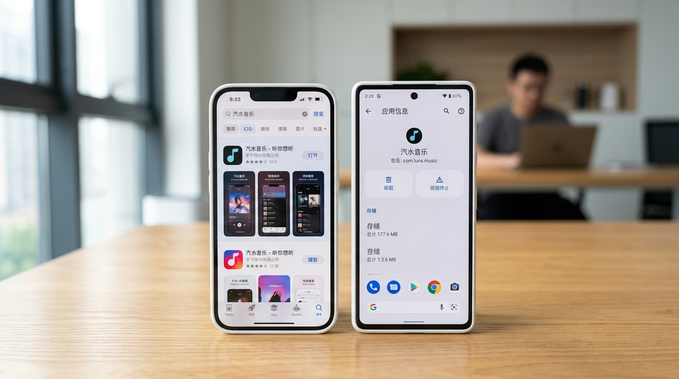 汽水音乐下载安卓iOS步骤与正版包名大小对比
