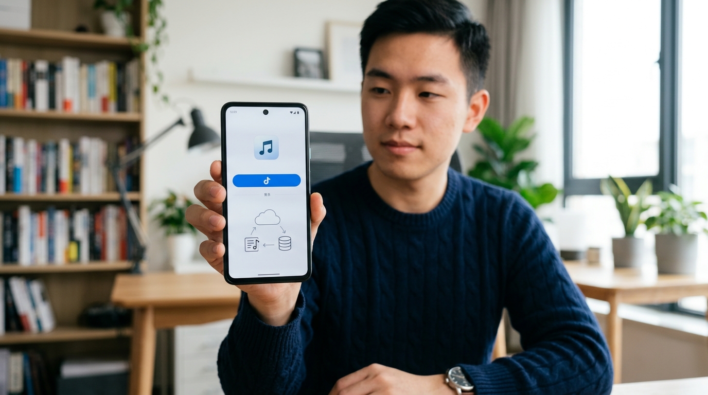 汽水音乐下载与抖音账号登录关系示意