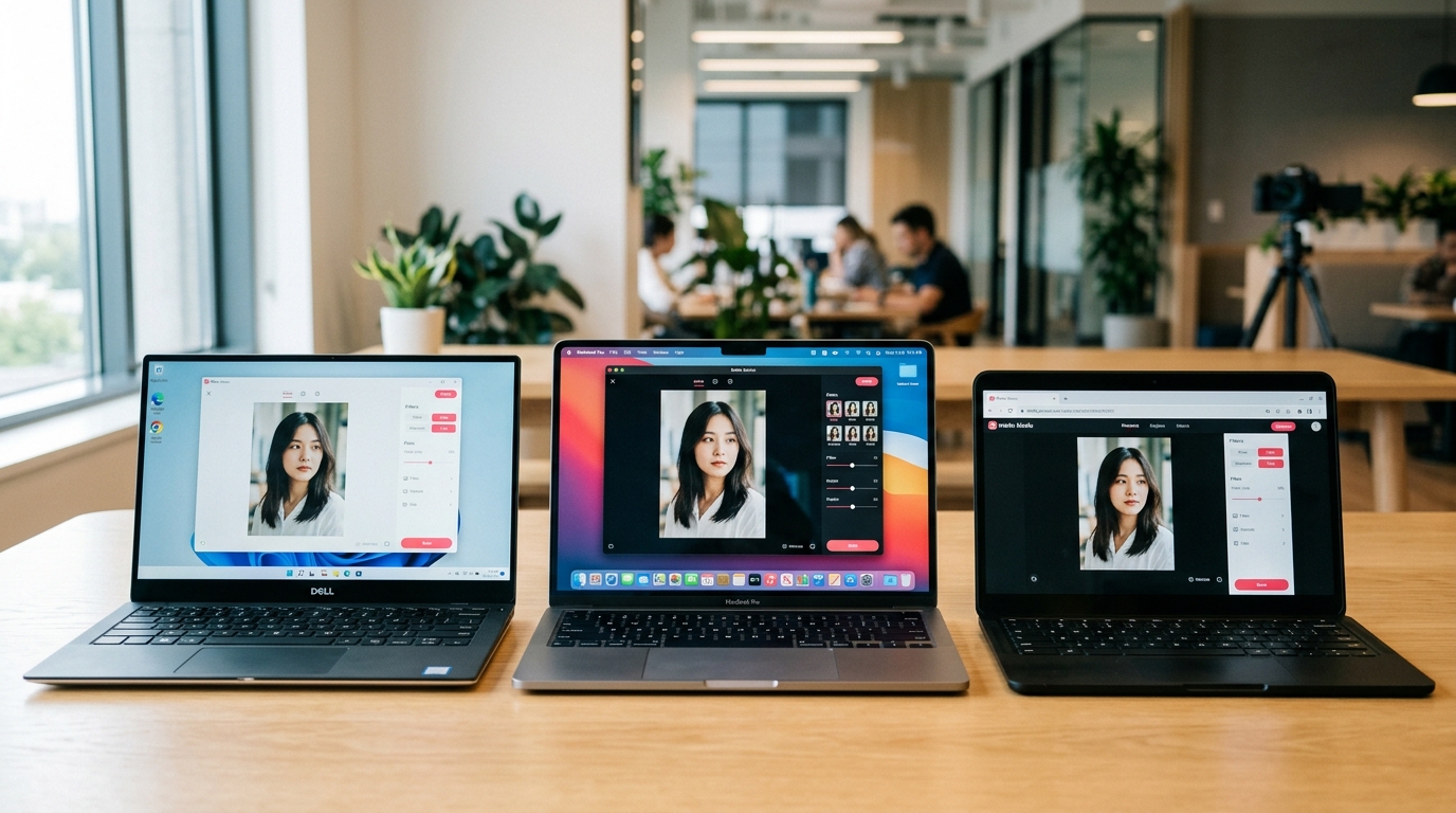 电脑版美图秀秀下载Windows、macOS、网页版三种方式对比