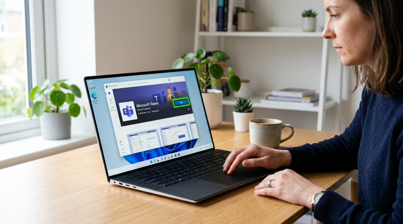Microsoft Store下载Teams电脑版操作界面