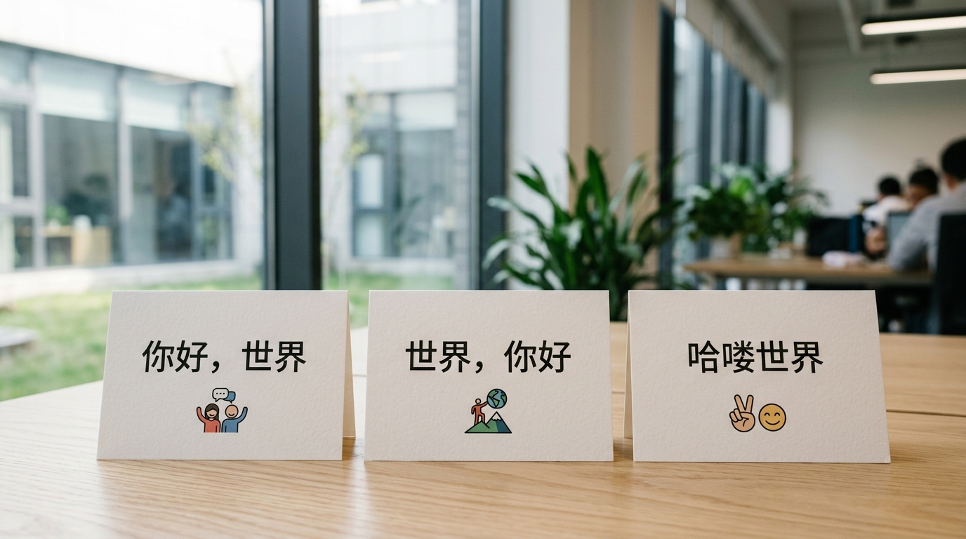 hello world 翻译的三种中文译法对比
