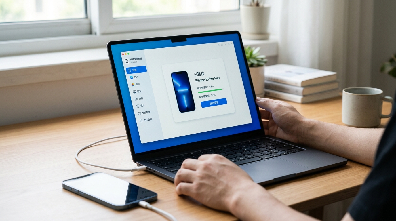 爱思助手 iOS 设备管理工具主界面