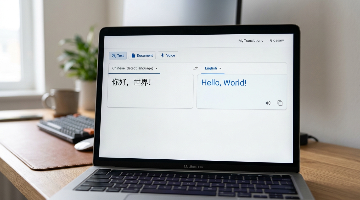 hello word翻译官网 中英互译在线平台界面