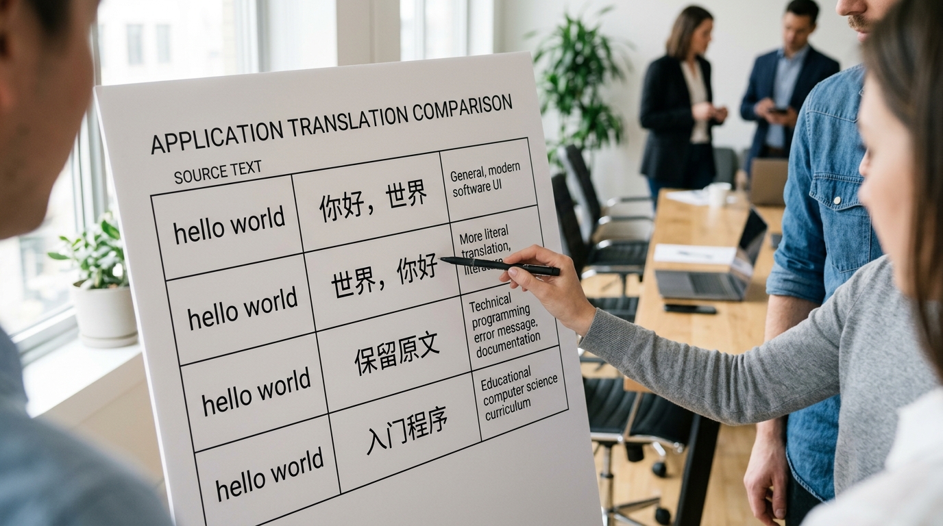 helloword翻译四种中文译法对照