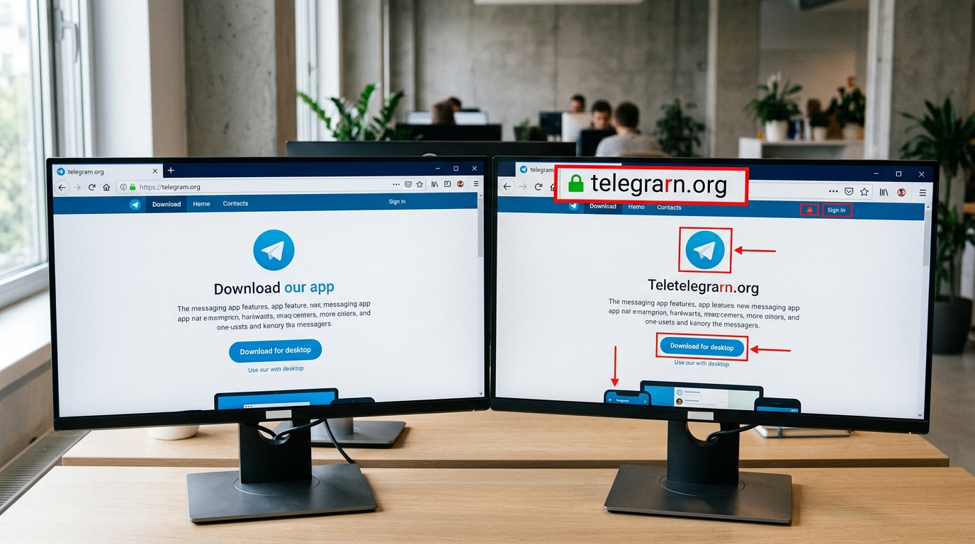 telegram下载官方渠道网址与正版页面对比