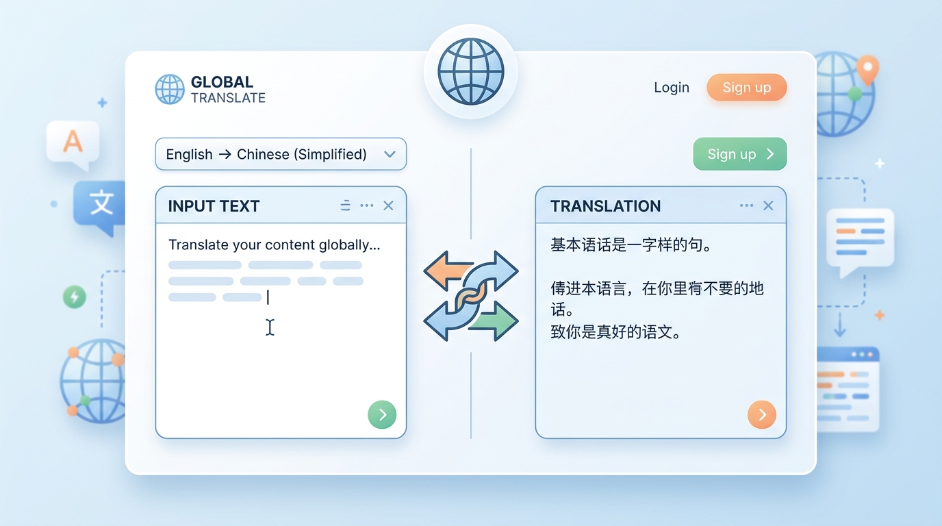 有道翻译官网首页界面展示文本输入框与语种选择菜单